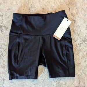 Calia Black High-Waisted Shorts